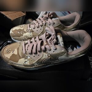 Used Mens Nike Air Max Desert Camo Sneakers - Size 10 No Box Good Condition